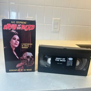 Vintage Orgy of the Dead VHS Rhino Home Video Ed‎ Wood Adult Horror Rare
